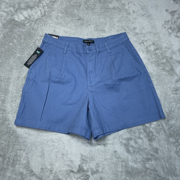 Banana Republic Women's 10 Pleat Front Blue 97% Cotton 3% Spandex NWT d1433 - Picture 2 of 6